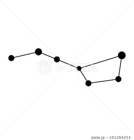 Ursa Major constellation map. Vector illustration. 101264253