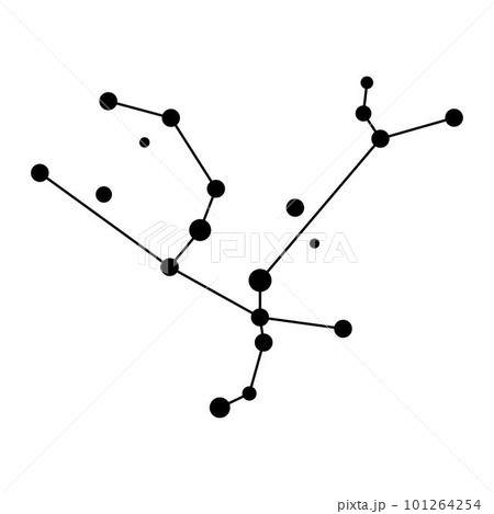 Andromeda constellation map. Vector illustration. Andromeda constellation map. Vector illustration. 101264254