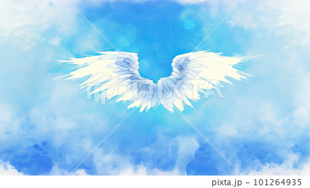 青空と天使の羽_3 Generative AIのイラスト素材 [101264935] - PIXTA