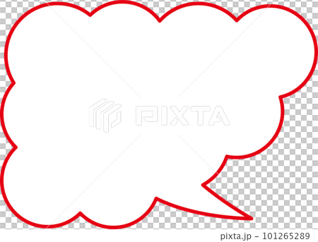 隅っこシンプルな吹き出し赤 隅っこシンプルな吹き出し赤 101265289