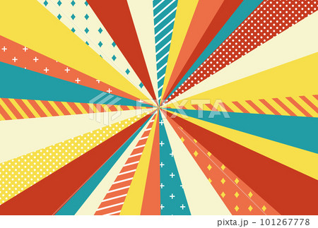 背景イラスト_集中線_カラフル 101267778
