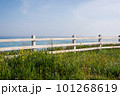 Wooden fence by the sea 101268619