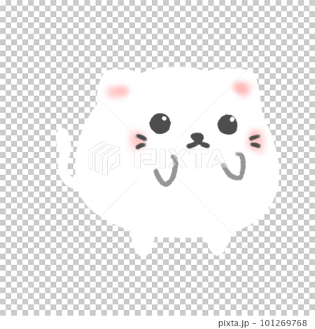 Hand-drawn Cute White cat, kitten, Cute animal character design in doodle style Hand-drawn Cute White cat, kitten, Cute animal character design in doodle style 101269768