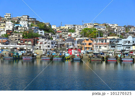 【和歌山県】快晴の雑賀崎漁港（日本のアマルフィ） 101270325