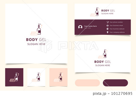 Body gel logo design with editable slogan. Branding book and business card template. Body gel logo design with editable slogan. Branding book and business card template. 101270695
