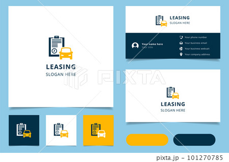 Leasing logo design with editable slogan. Branding book and business card template. 101270785