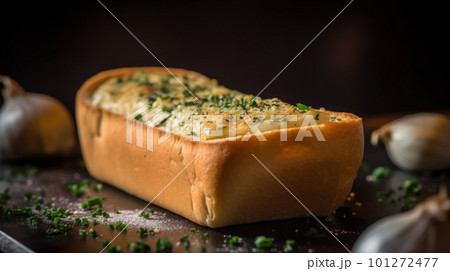Freshly Baked Homemade Garlic Bread with a Mouthwatering Fragrance, Generative AI 101272477