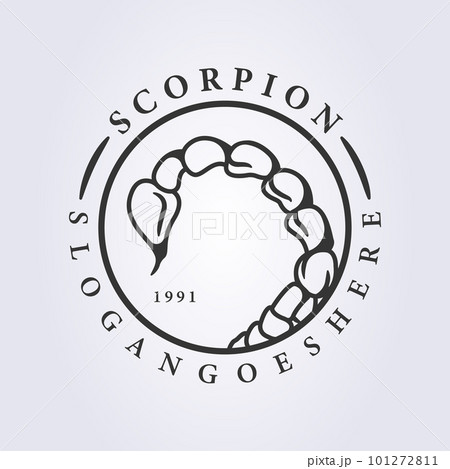 stinger of scorpion logo vector illustration design 101272811