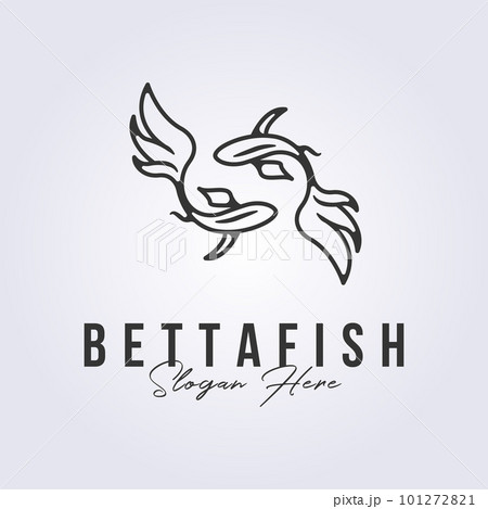 betta fish asian fish logo vector illustration design betta fish asian fish logo vector illustration design 101272821