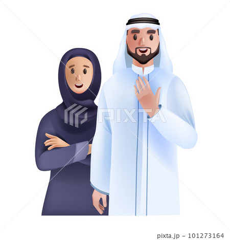 3D Arab family 101273164