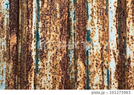 Old rusty metal texture background with paint flaking and cracking texture. 101273963
