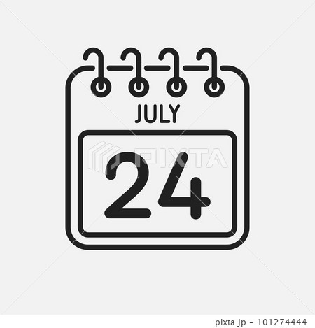 Icon page calendar day - 24 July 101274444