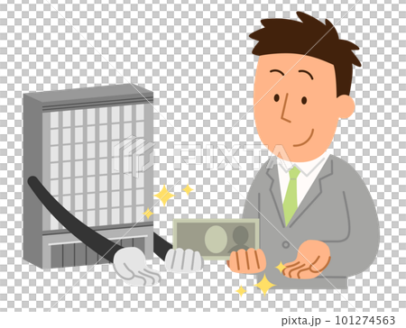 お金を借りる会社員の男性1 101274563