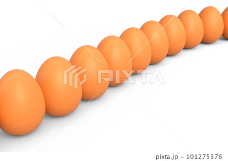 Group farm raw organic brown chicken eggs standing in line or queue Group farm raw organic brown chicken eggs standing in line or queue 101275376