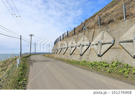 北海道　厚岸　道道955号線　道路擁壁 101276908