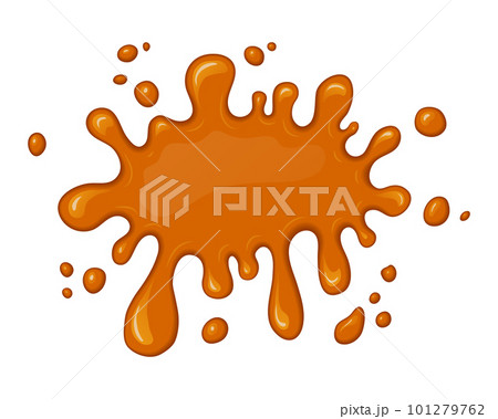 Vector splash of flowing caramel. 101279762