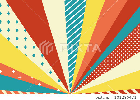 背景イラスト_集中線_カラフル 101280471