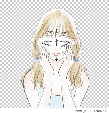 在面部按摩期間的女人 101280744