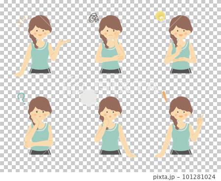 穿著健身房服裝的年輕女子擺出魚骨狀 穿著健身房服裝的年輕女子擺出魚骨狀 101281024