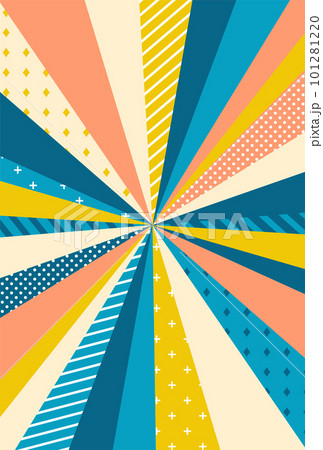 背景イラスト_集中線_カラフル 101281220