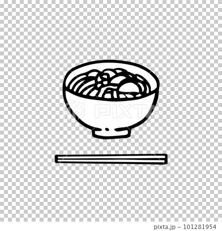 蕎麥麵,烏冬面,日本料理,麵條,線條畫,單色 蕎麥麵,烏冬面,日本料理,麵條,線條畫,單色 101281954