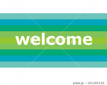 ウェルカム　welcome　ボーダー　パステルカラー 101285320