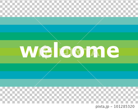 ウェルカム　welcome　ボーダー　パステルカラー 101285320