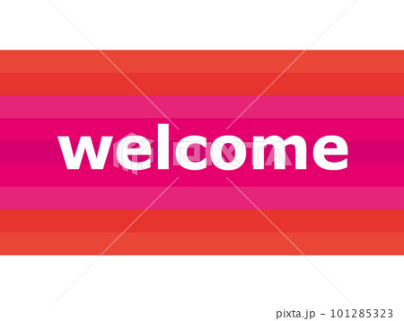 ウェルカム welcome ボーダー パステルカラー ウェルカム welcome ボーダー パステルカラー 101285323