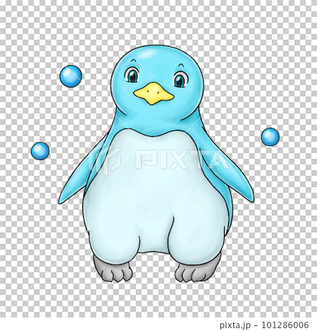 ペンギンの手描きイラスト 101286006