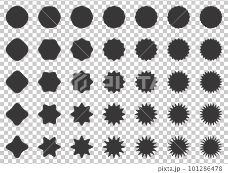 ジグザグ･ギザギザセット　黒 101286478