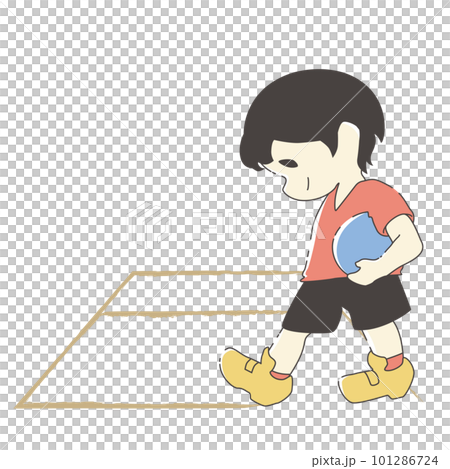 kid drawing dodgeball line kid drawing dodgeball line 101286724