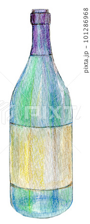 赤ワインと白ワイン　水彩イラスト 101286968