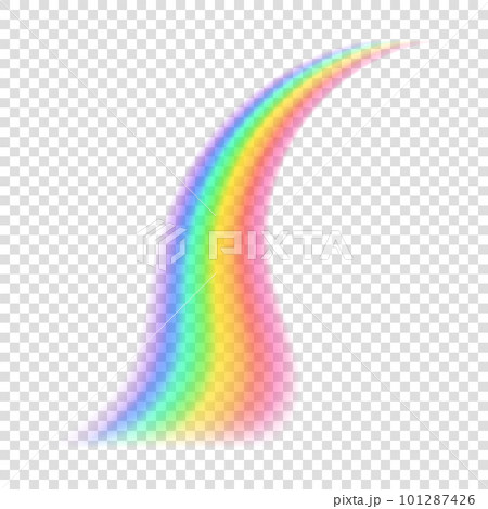 Transparent rainbow. Vector illustration. Realistic raibow on transparent background. Transparent rainbow. Vector illustration. Realistic raibow on transparent background. 101287426