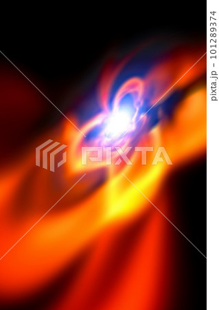 宇宙空間のワープをイメージした背景素材(ワームホール ・ブラックホールのイメージ) 宇宙空間のワープをイメージした背景素材(ワームホール ・ブラックホールのイメージ) 101289374