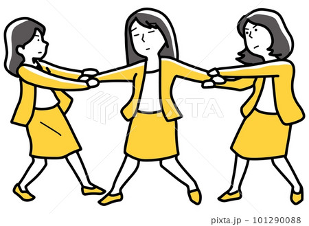 女性の取り合いをする二人の女子 101290088