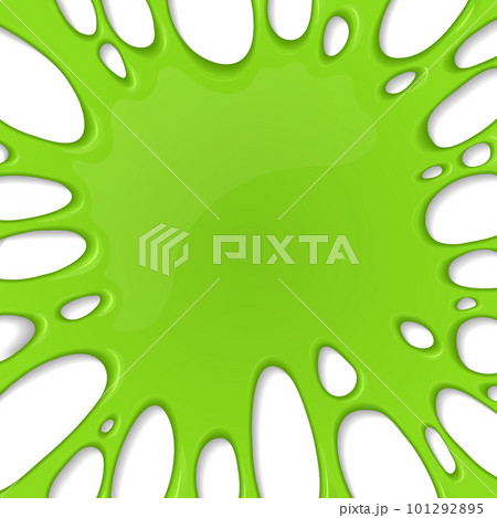 Frame of green sticky slime. 101292895