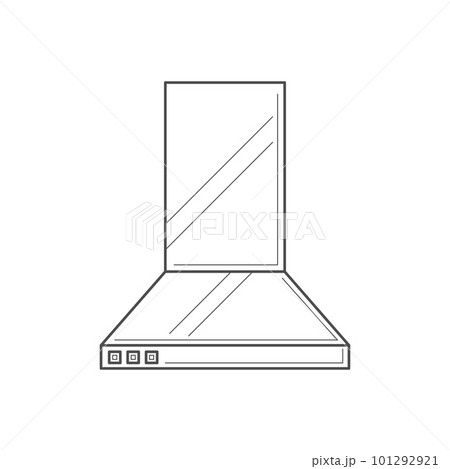 Kitchen hood isolated thin line icon. 101292921