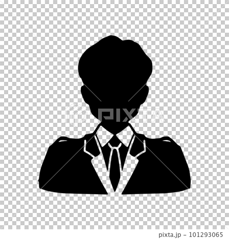 Male silhouette illustration in uniform with epaulettes black Male silhouette illustration in uniform with epaulettes black 101293065