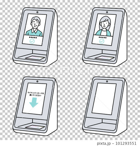 Illustration of a card reader with face authentication Minor reception 101293551