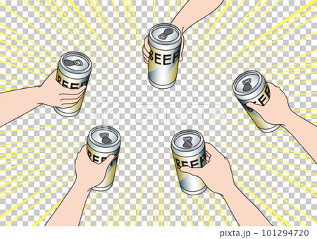 Cheers with canned beer 101294720