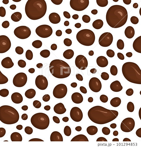 Seamless pattern of chocolate drops. Seamless pattern of chocolate drops. 101294853