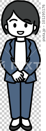 女上班族 2 雙手抱在身前 101295176