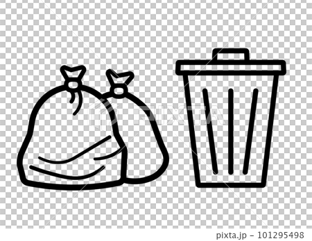 ゴミ袋　ゴミ箱　アイコン 101295498