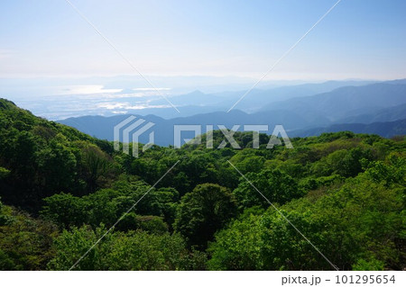 滋賀県米原市 伊吹山から湖北・福井県方面を望む 滋賀県米原市 伊吹山から湖北・福井県方面を望む 101295654