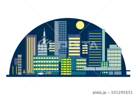 都会の中心にある都市のイラスト 101295831