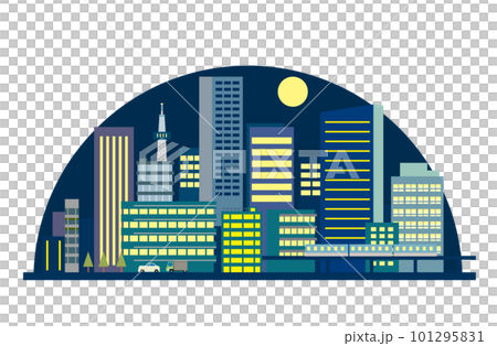 都会の中心にある都市のイラスト 101295831