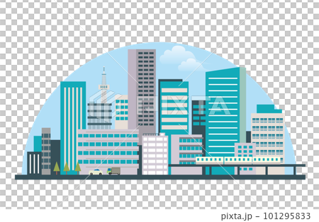都会の中心にある都市のイラスト 都会の中心にある都市のイラスト 101295833
