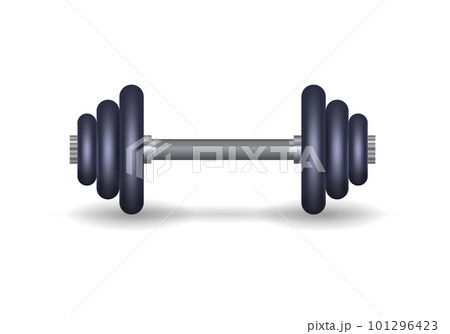 Metallic barbell. Vector illustration 101296423