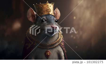 rat king medieval portrait, neural network generated art. Digitally  generated image. Not based on any actual person, scene or pattern. Stock  Illustration