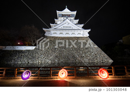 冬のイベント小倉城冬のライトアップ 2023 福岡県 冬のイベント小倉城冬のライトアップ 2023 福岡県 101303048